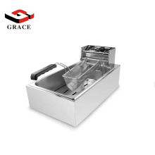 Large Capacity Commercial Countertop Table Top  Long Potato Chips Frying Machine Electric Deep Fryer